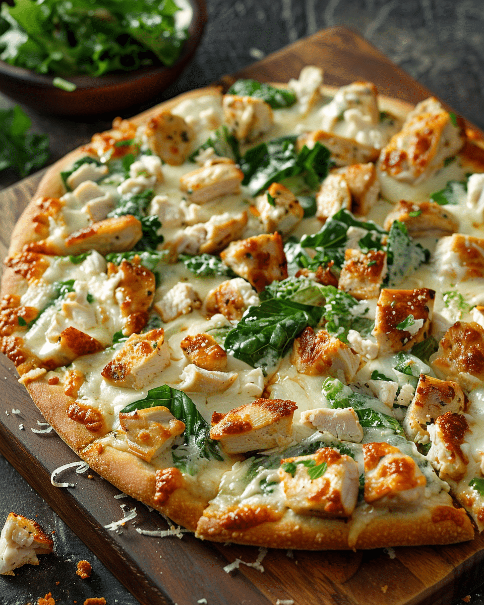 Chicken Caesar Salad Pizza Recipe