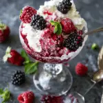 Berry Granita with Whipped Ricotta