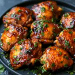 Air Fryer Sticky Chicken Thighs