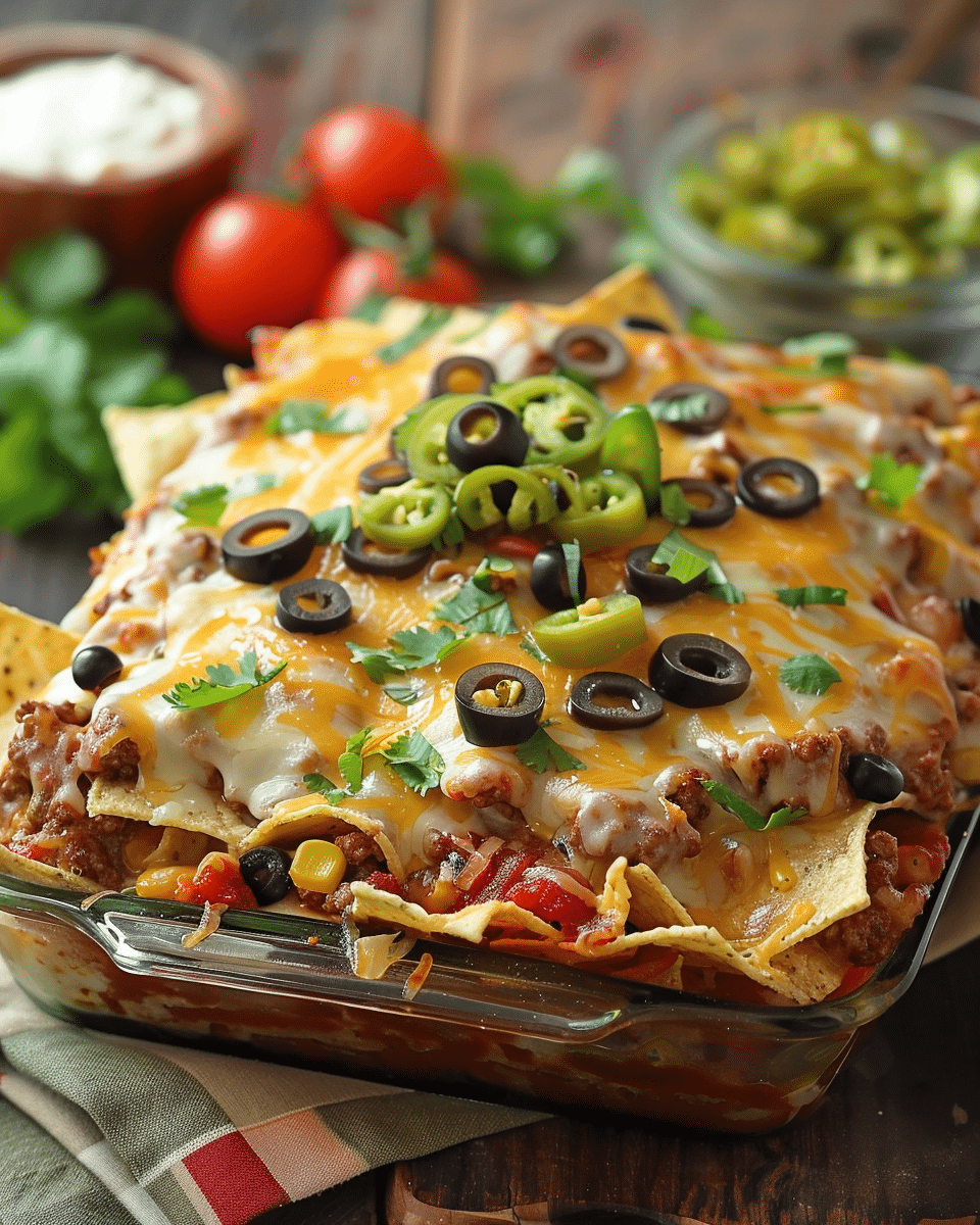 Layered Nacho Casserole