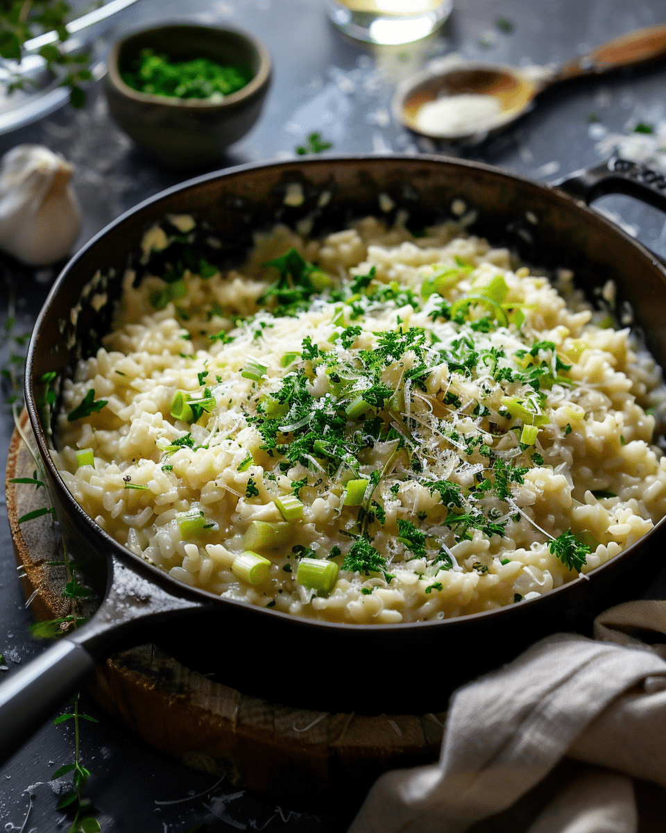 One Pot Chicken Leek Risotto Recipe