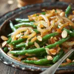 Green Beans with Almonds and Caramelized Onions
