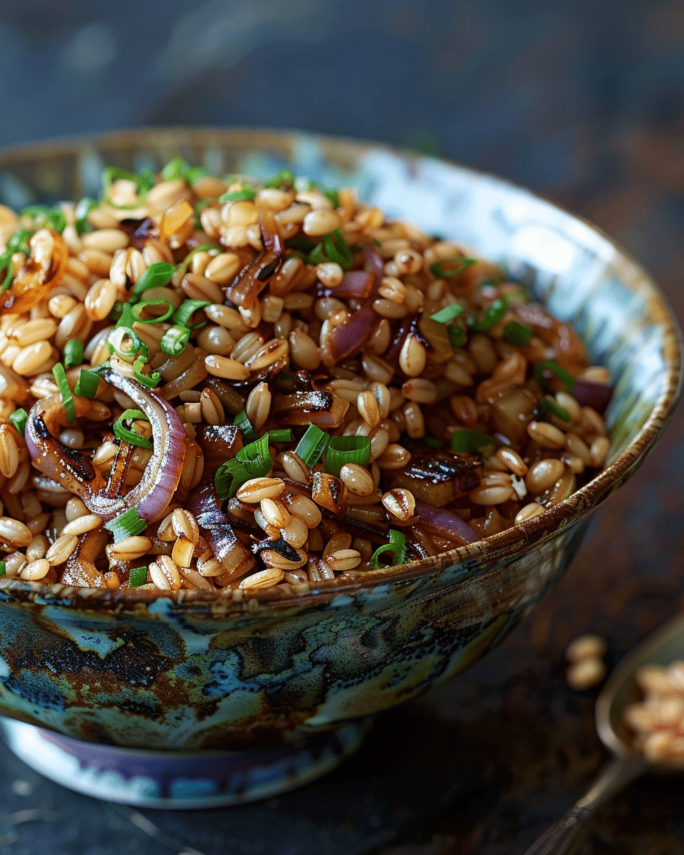 Farro Salad with Caramelized Onions