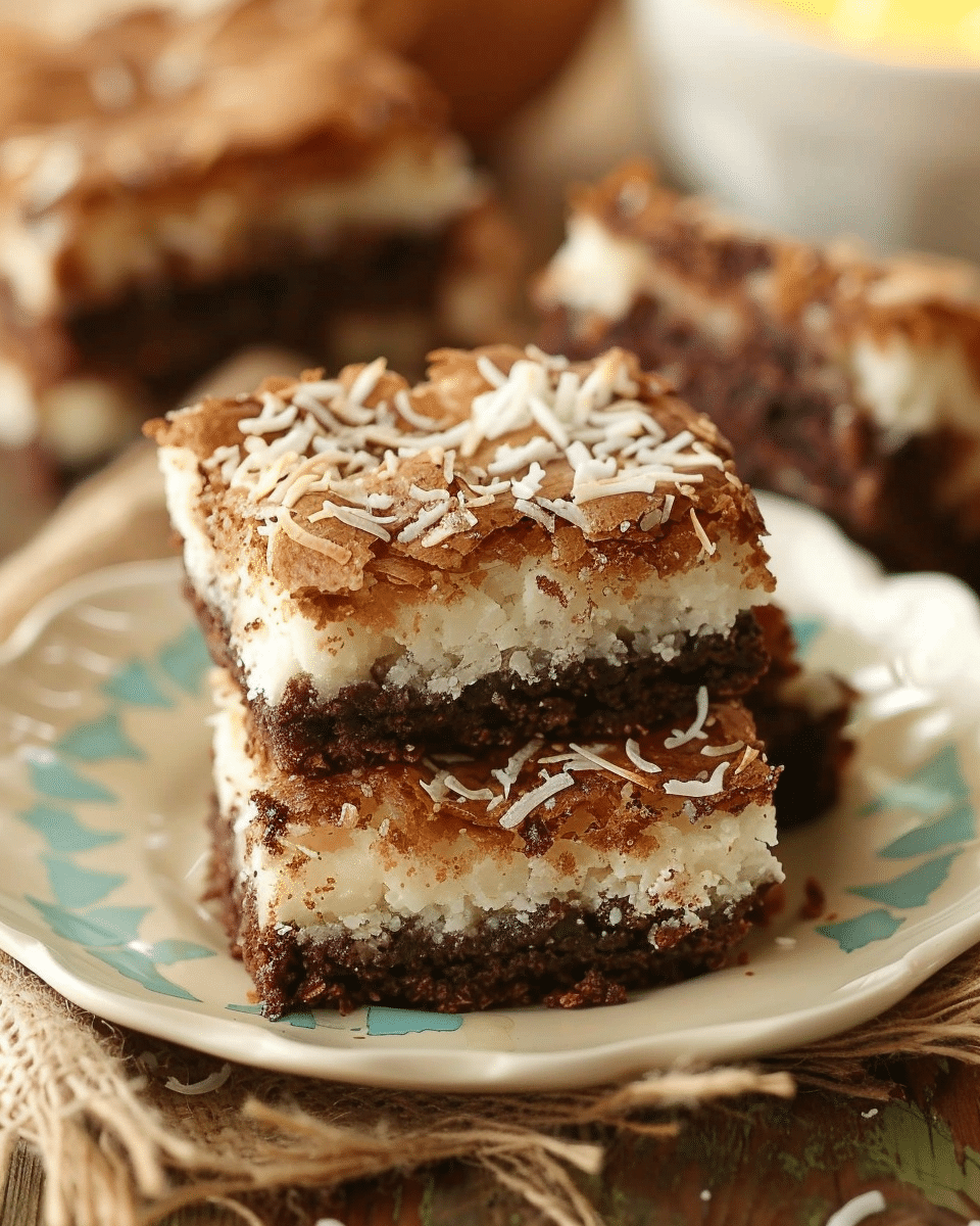 Coconut Macaroon Brownies