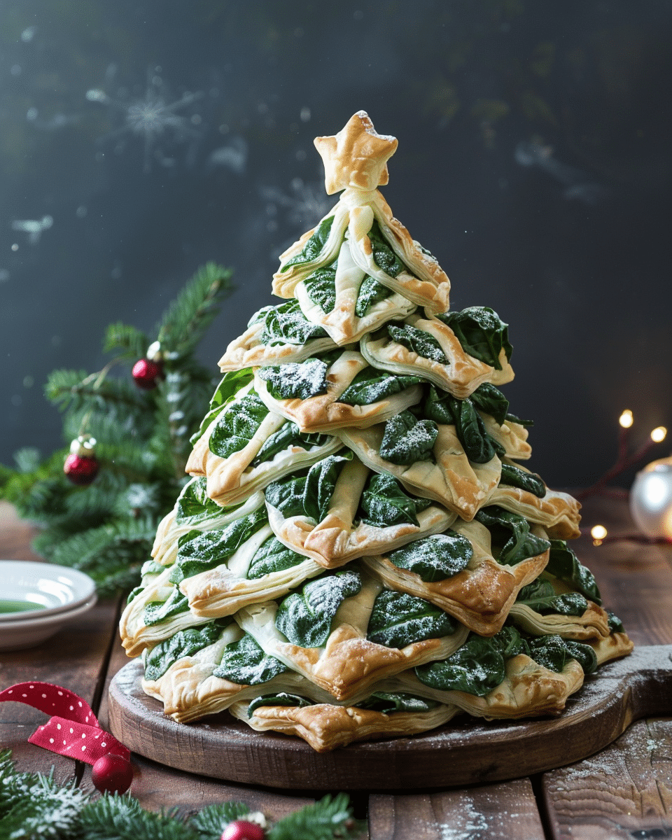 Spinach Puff Pastry Christmas Tree