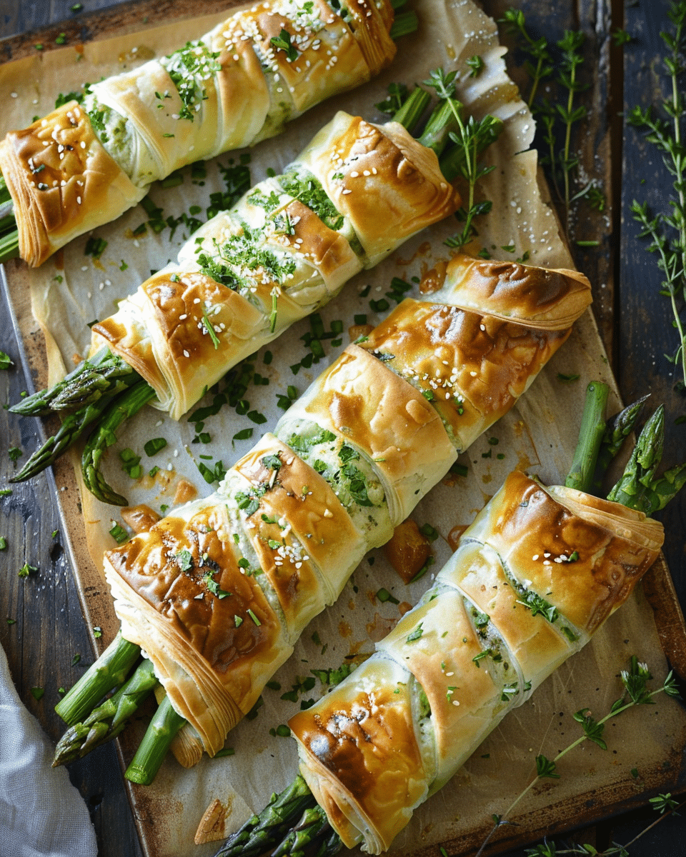 Asparagus Pastry Bundles Recipe