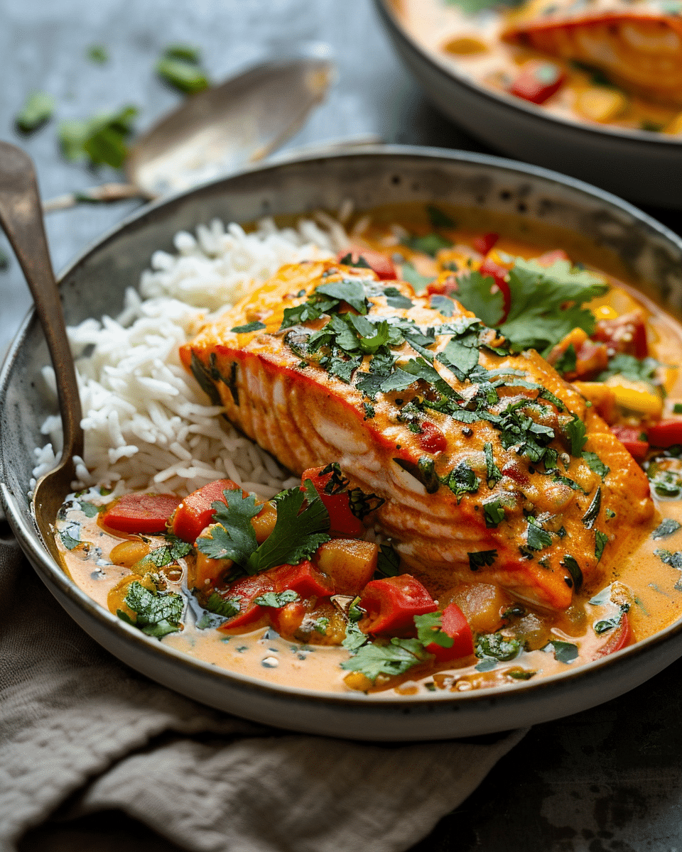 Salmon with Coconut Curry Recipe
