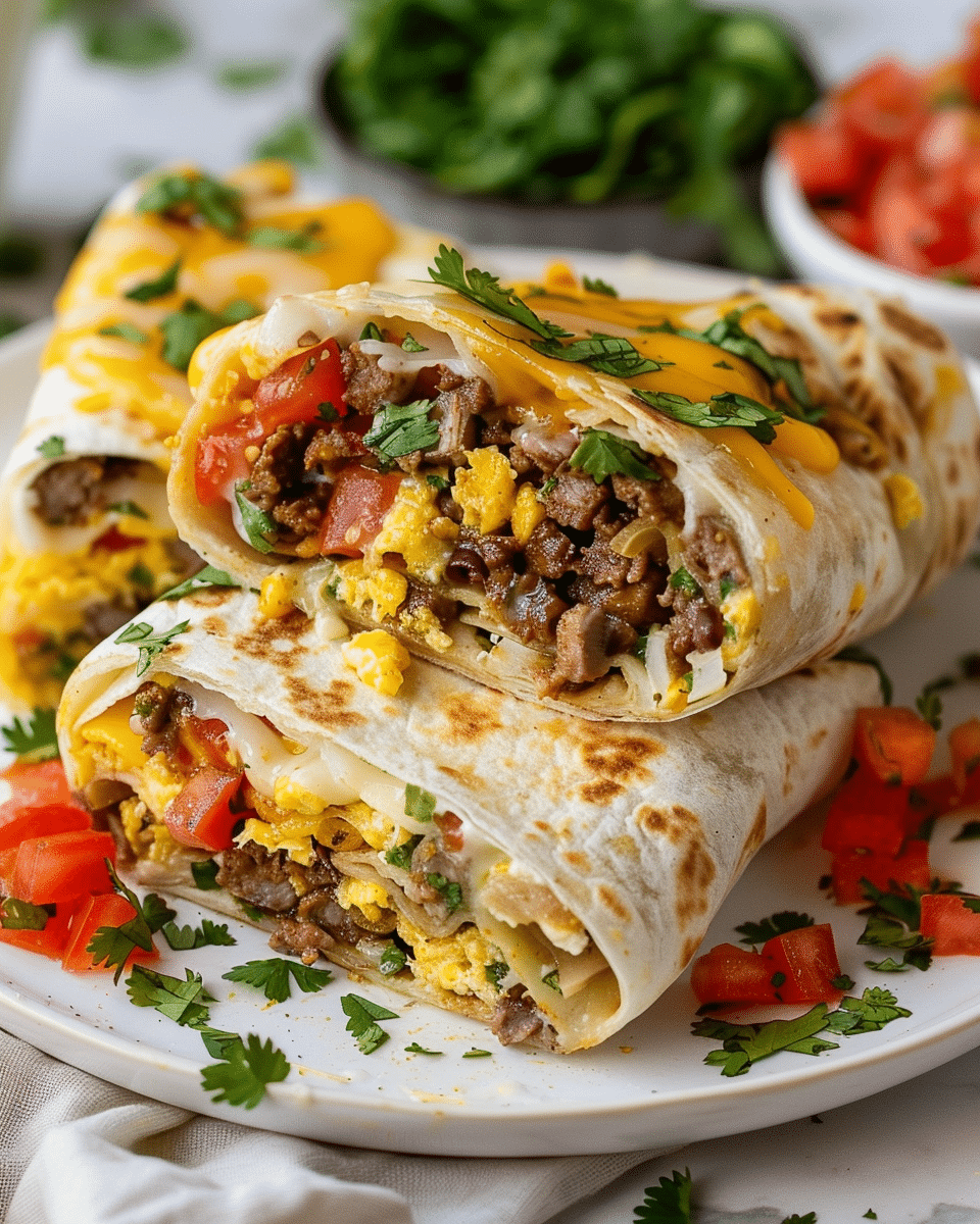 Air Fryer Breakfast Burritos
