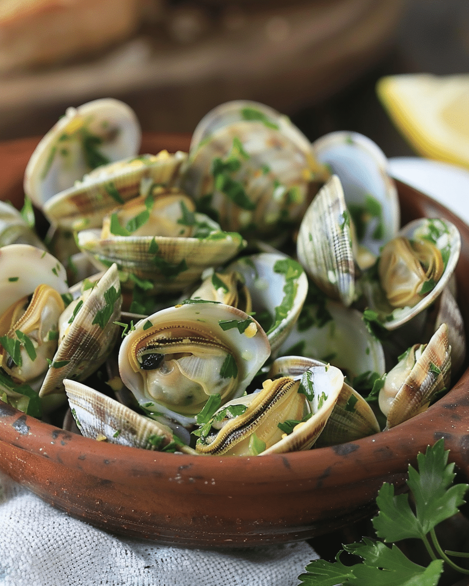 Steamed Clams with Fresh Parsley Recipe