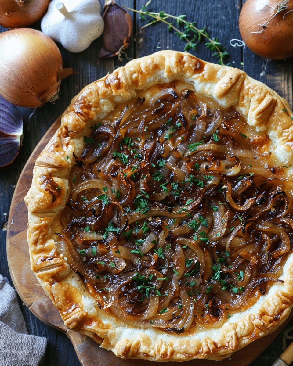 Caramelized Onion Tart With Puff Pastry