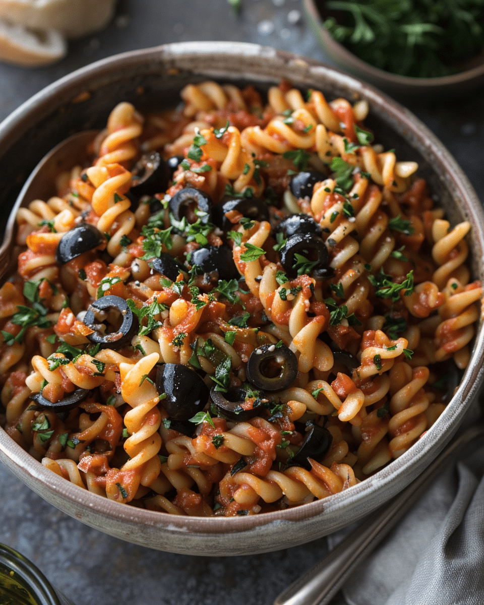 Classic Fusilli alla Puttanesca Recipe