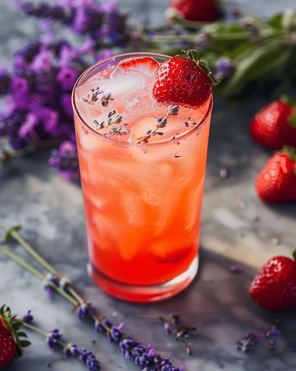 Strawberry Lemonade with Lavender