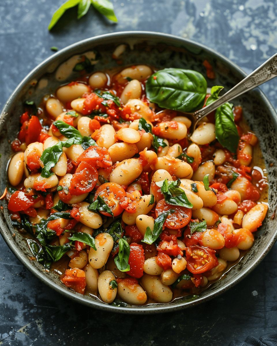 Tomato Basil Butter Beans