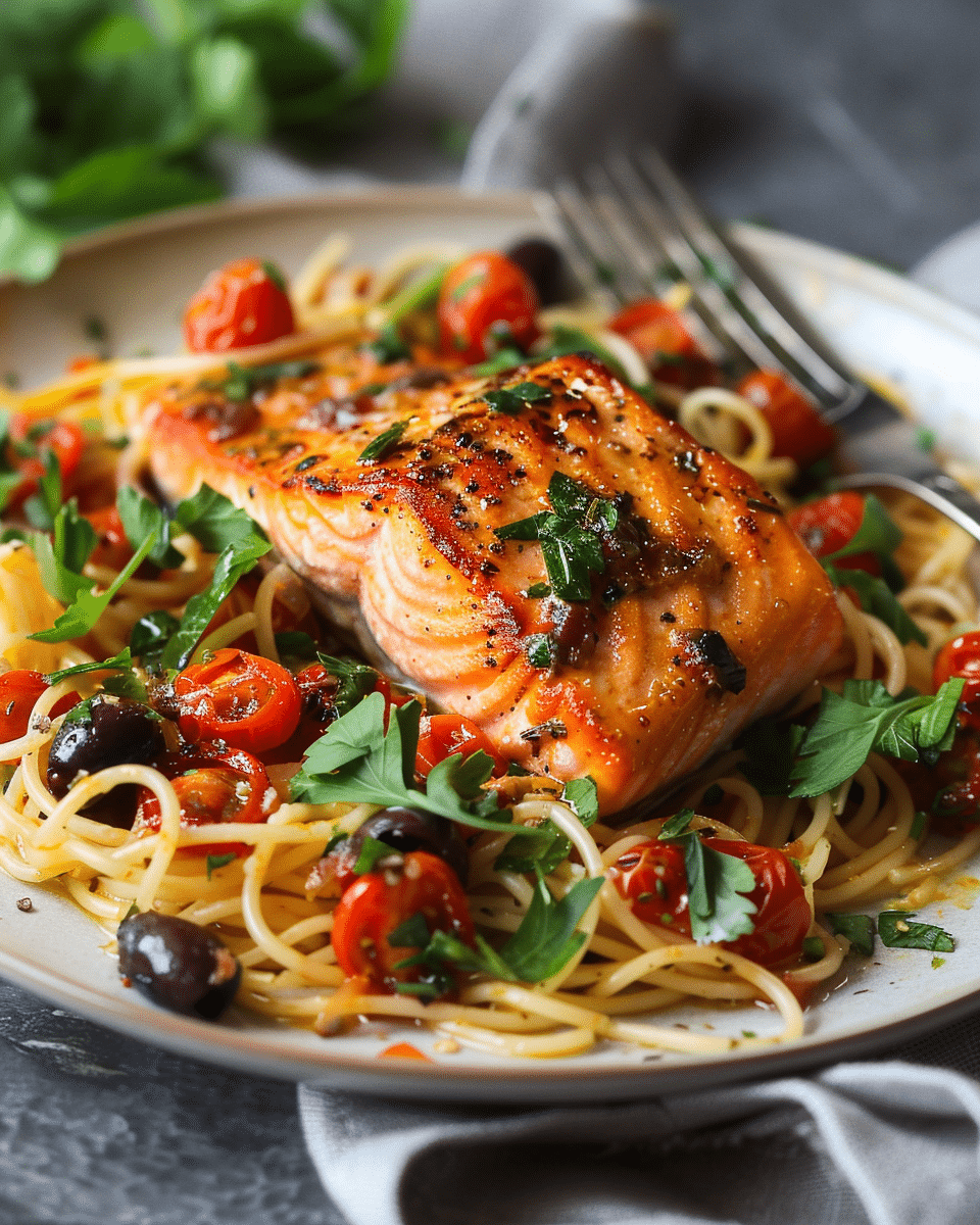 Crispy-Skin Salmon Puttanesca Recipe