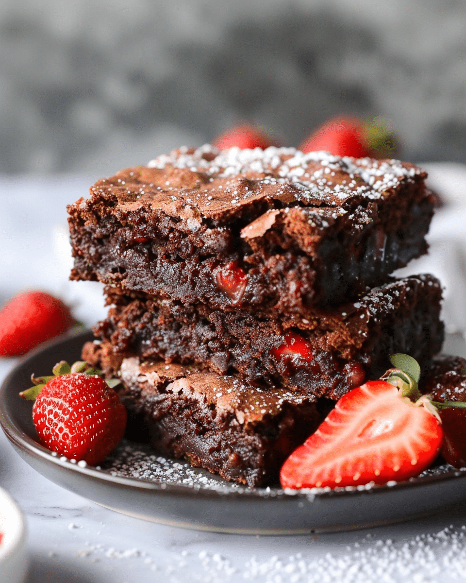 Air Fryer Strawberry Brownies