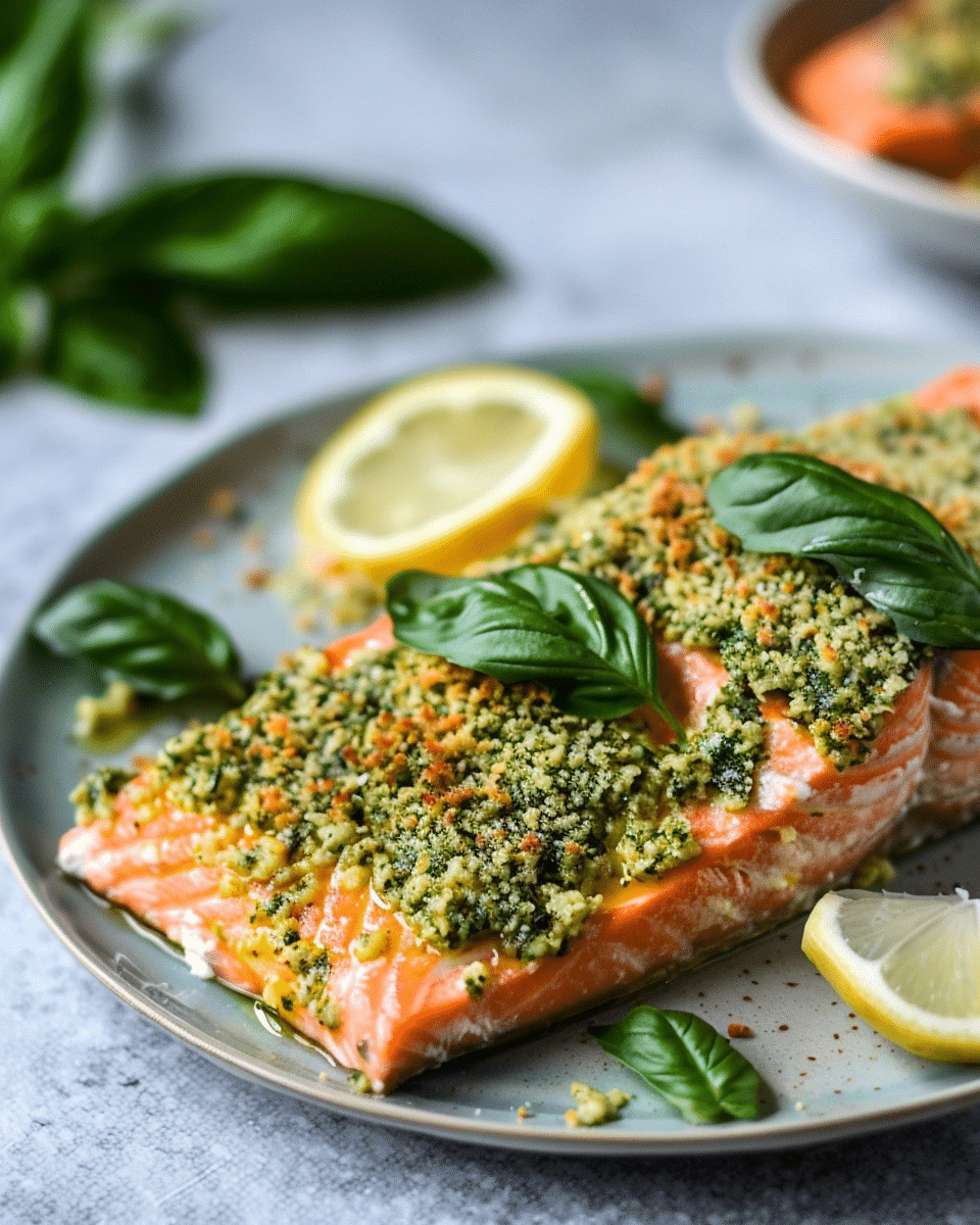 Pesto Crusted Salmon