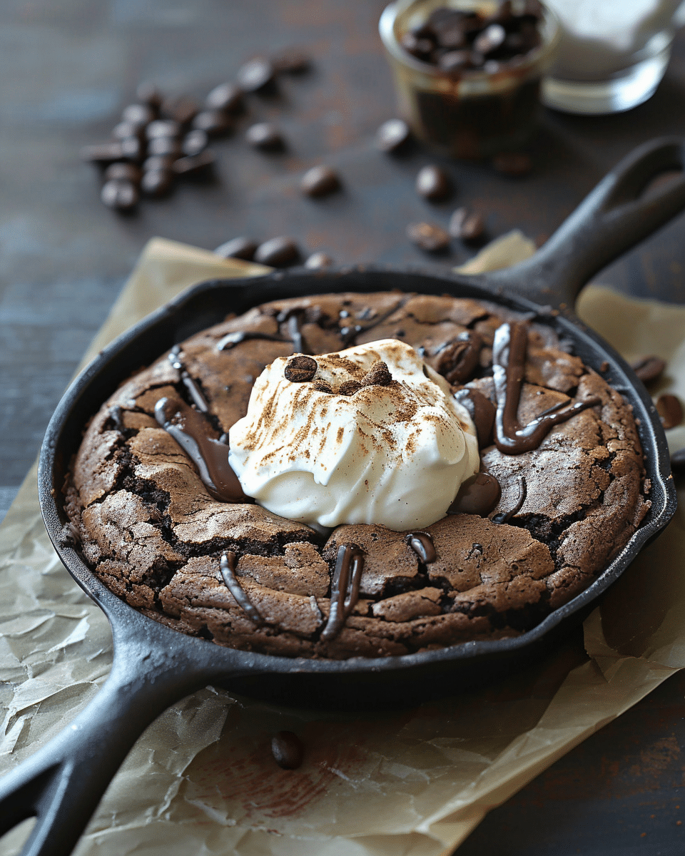 Espresso Brownie Skillet Cookie Recipe