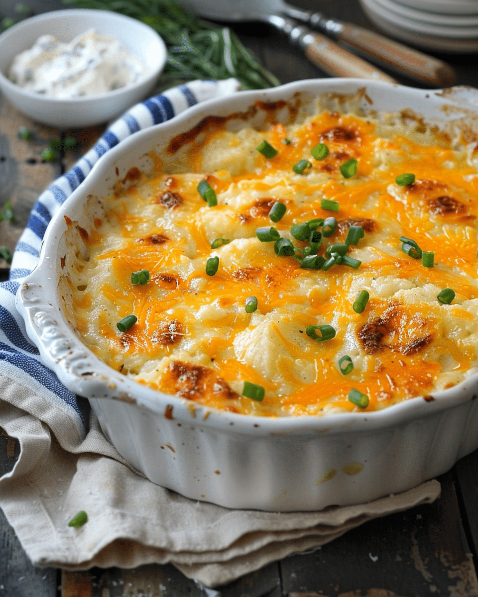 Baked Cheesy Ranch Potatoes Recipe