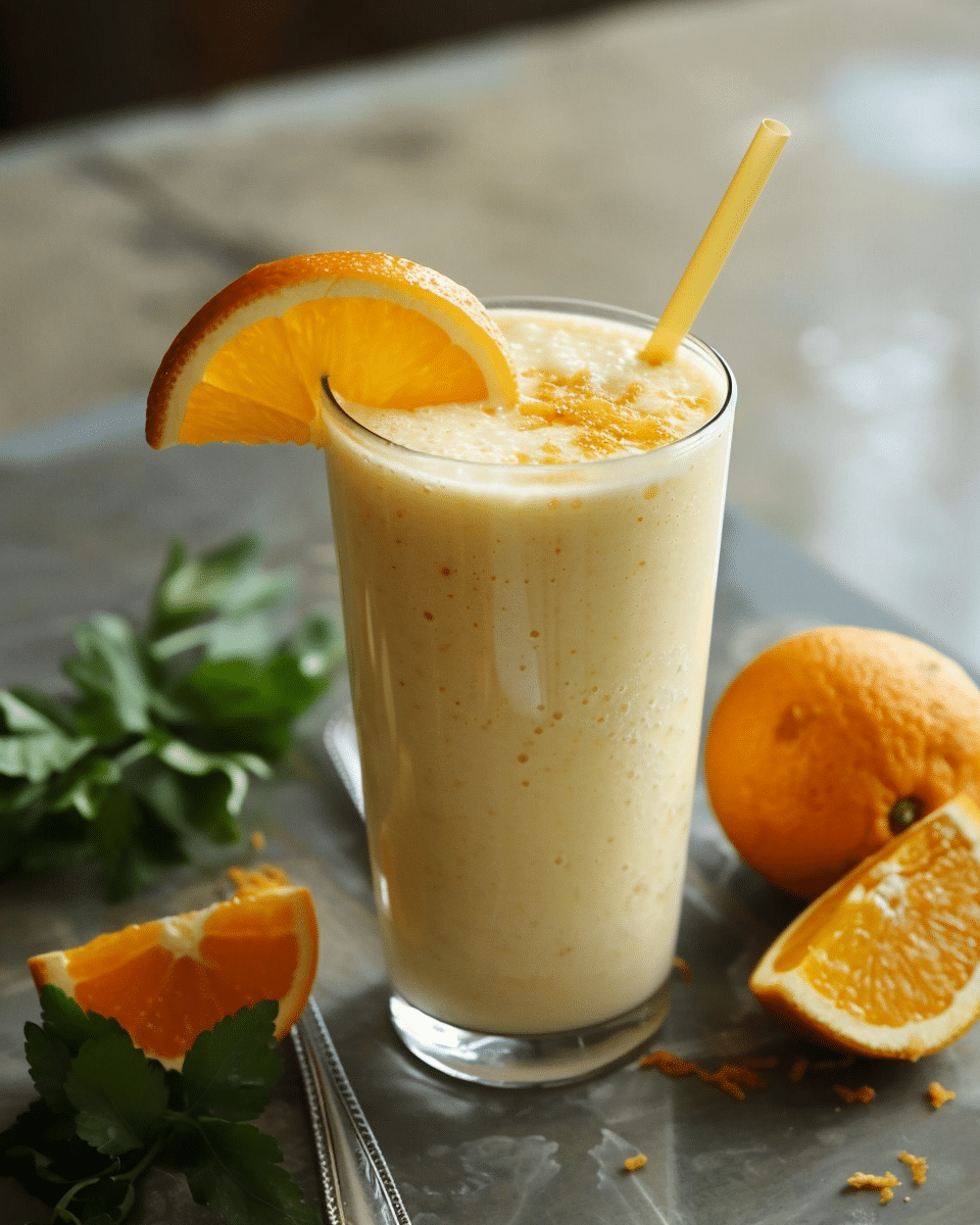 Orange Smoothie with Kefir Milk