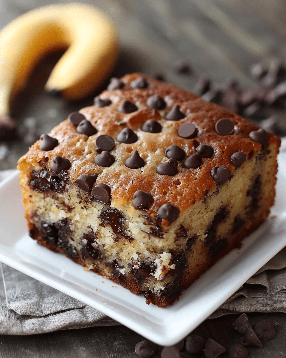 Banana Chocolate Chip Snack Cake Recipe