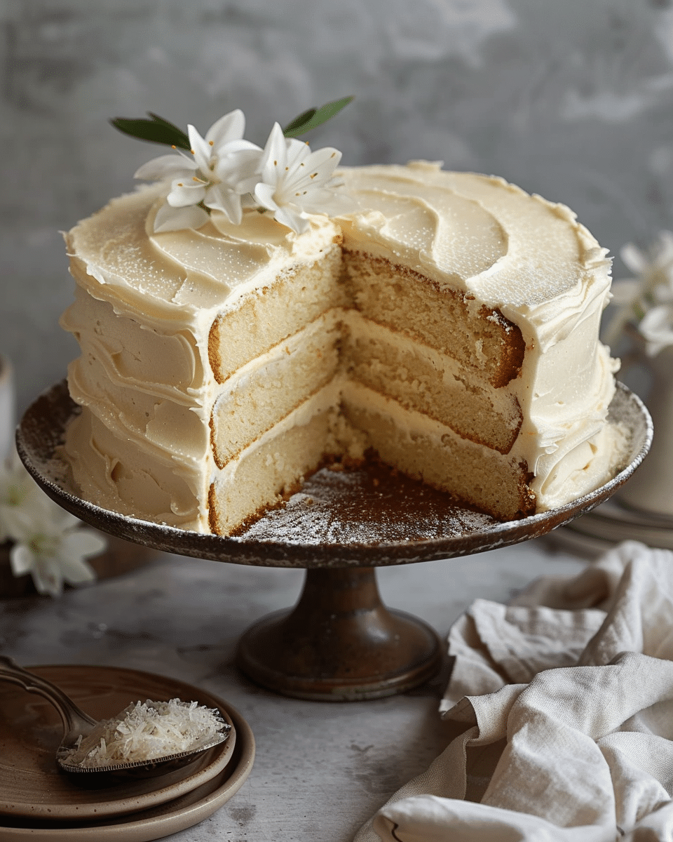 Single Layer Vanilla Bean Cake