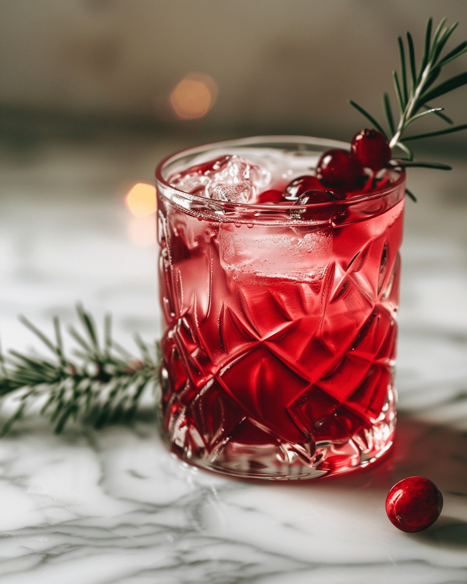 Cranberry Kombucha Mocktail