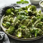 Roasted Broccoli with Basil Tahini Sauce