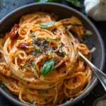 Sun-Dried Tomato Cream Sauce with Spaghetti
