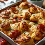Bubble Up Pizza Casserole with Biscuits