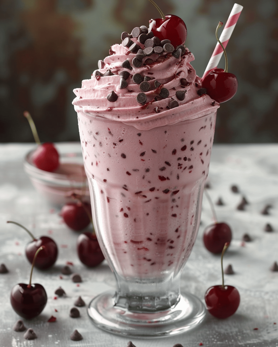 Cherry Chocolate Chip Milkshake Recipe