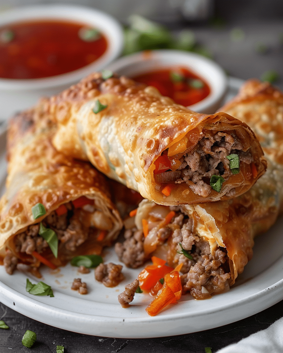 Philly Cheesesteak Egg Rolls