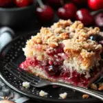 Cherry Swirl Almond Crumble Coffee Cake