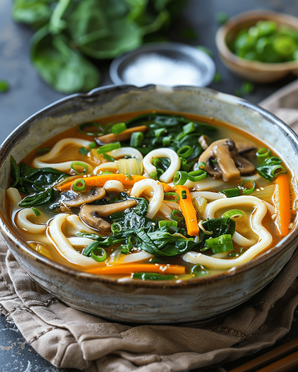 Easy Vegetable Udon Noodle Soup Recipe