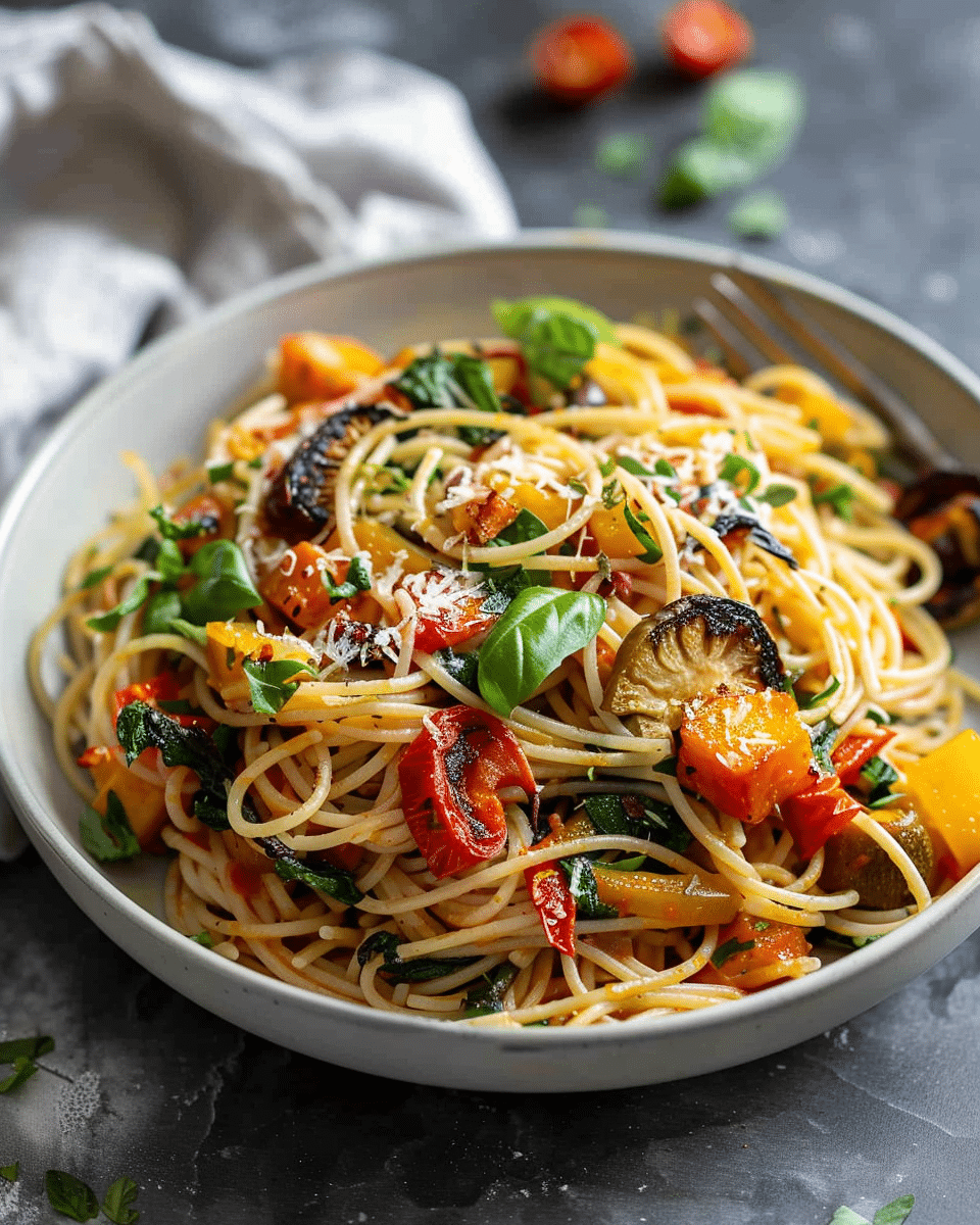 Quick & Easy Roasted Vegetable Pasta Recipe