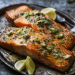 Roasted Salmon with Miso Chive Butter