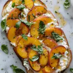 Roasted Peach and Ricotta Tartine