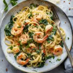 Creamy Prawn and Spinach Pasta