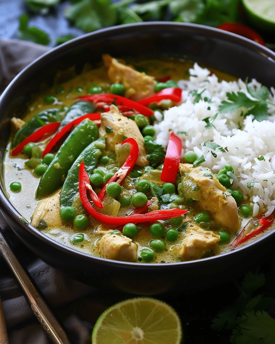 Chicken Snow Pea Green Curry