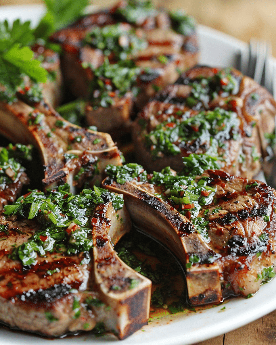 Grilled Lamb Chops with Chimichurri