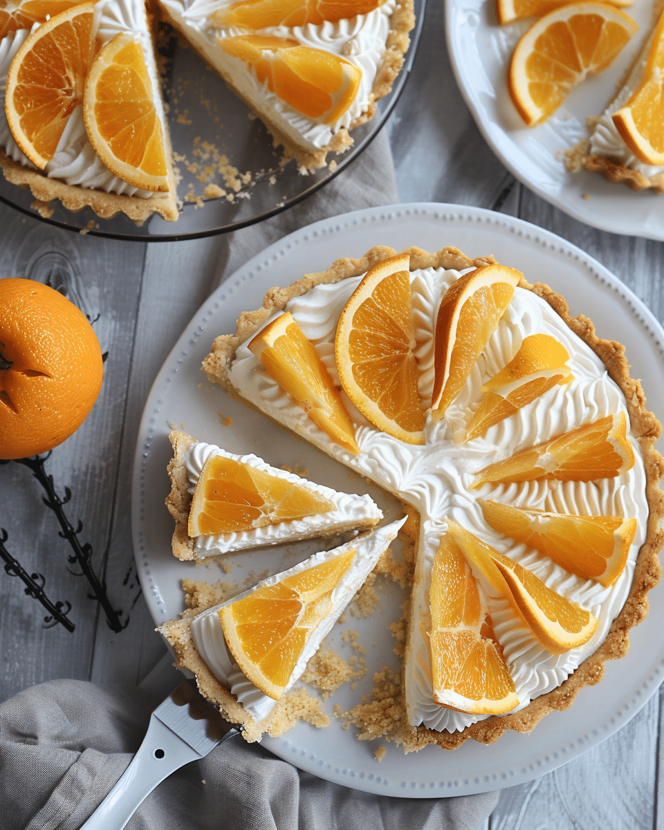 Orange Tart with Crème Fraîche