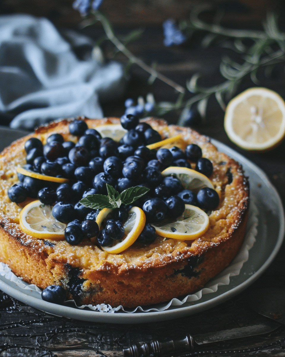 Meyer Lemon Blueberry Cornbread