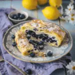 Lemon and Blueberry Filo Pastry Scroll Cake