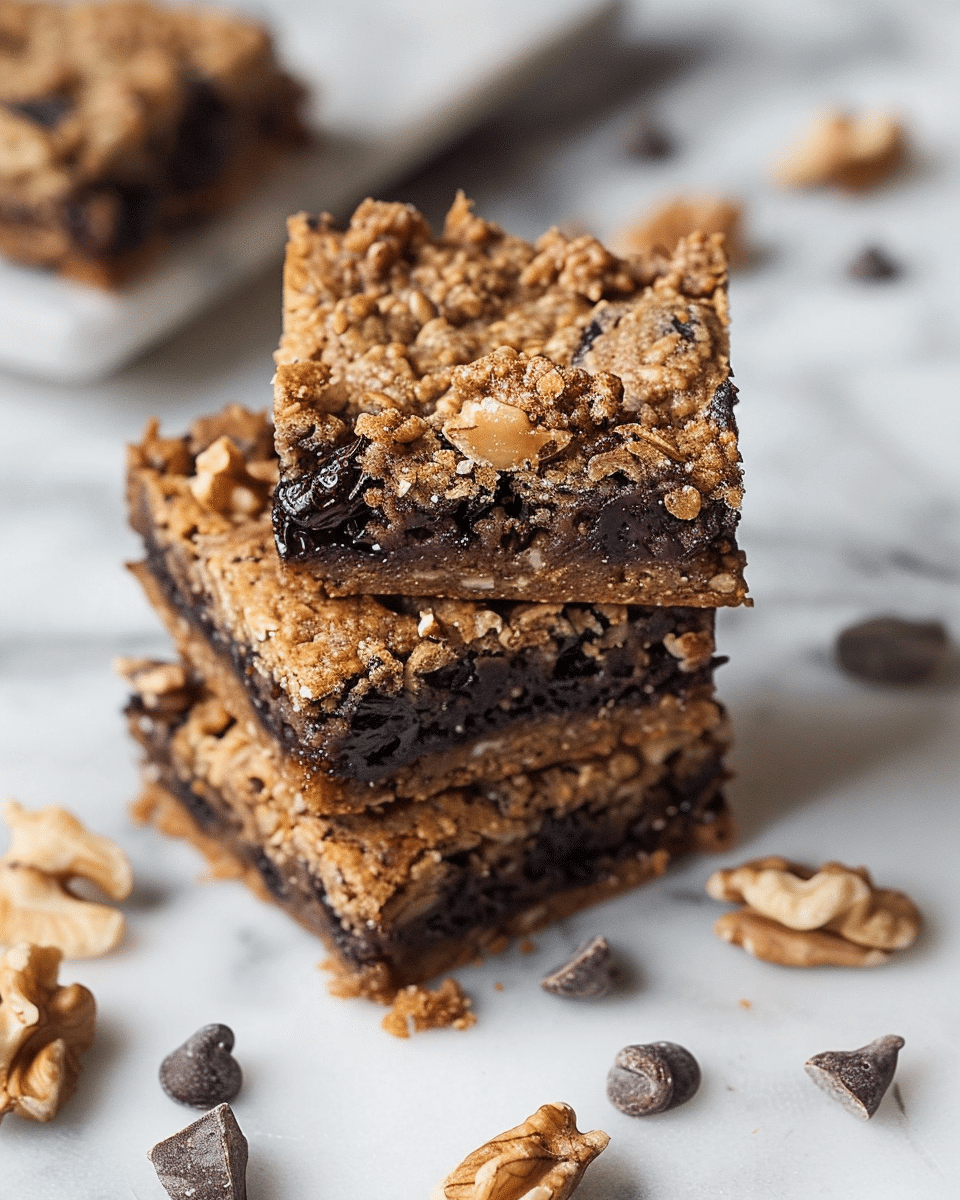 Prune Cherry Chocolate Walnut Tahini Bars