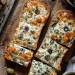 Cheesy Olive Garlic Bread