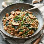 Farro Risotto with Sunchoke & Swiss Chard