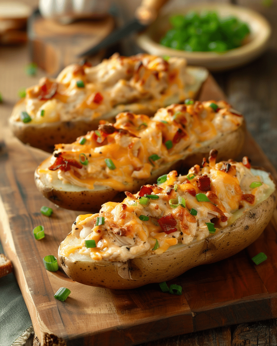 Loaded Chicken Stuffed Potatoes