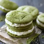 Matcha Sandwich Cookies with Cheesecake Filling Recipe
