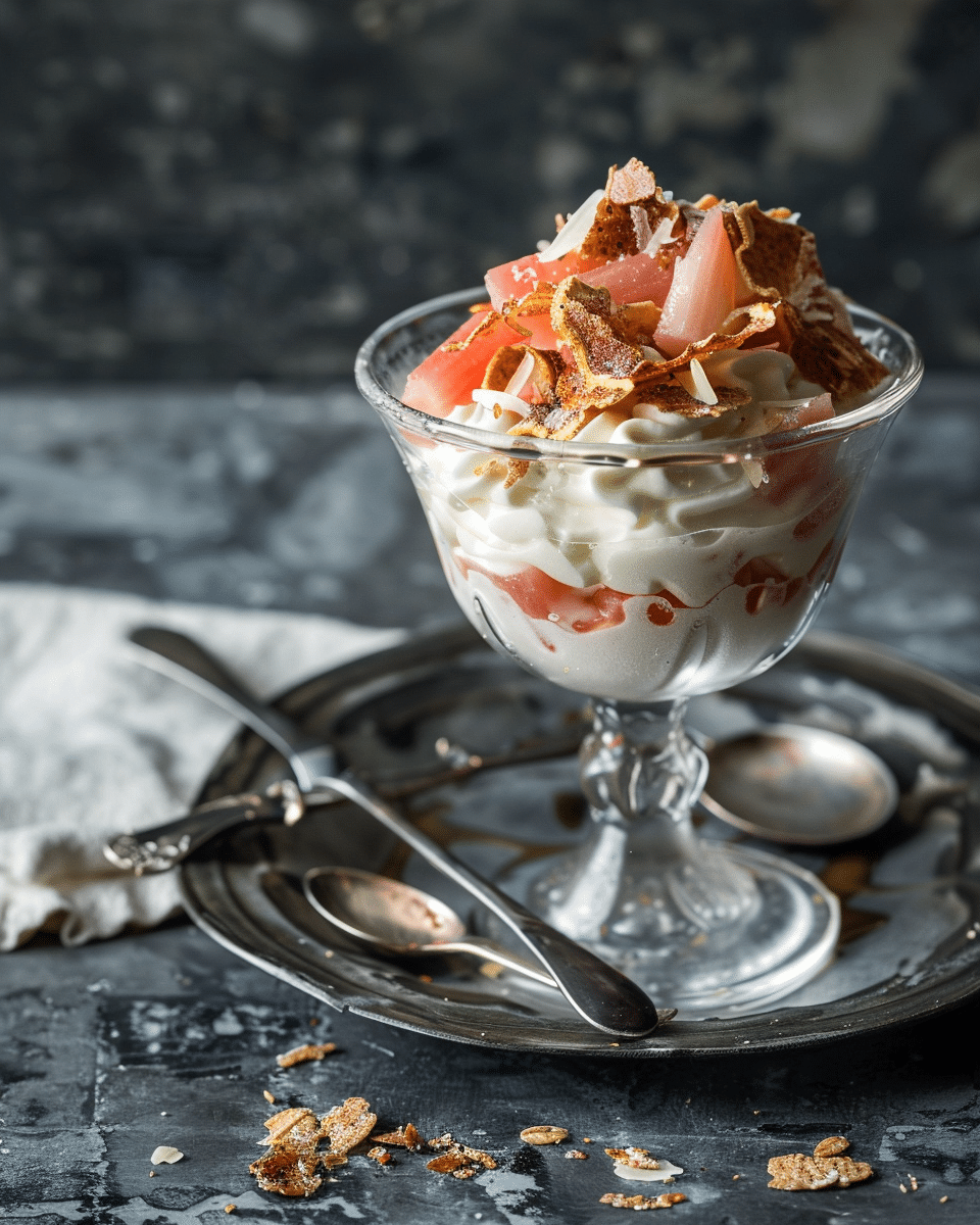 Vanilla Parfait with Rhubarb and Preserved Orange