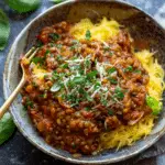 Lentil Ragu with Spaghetti Squash