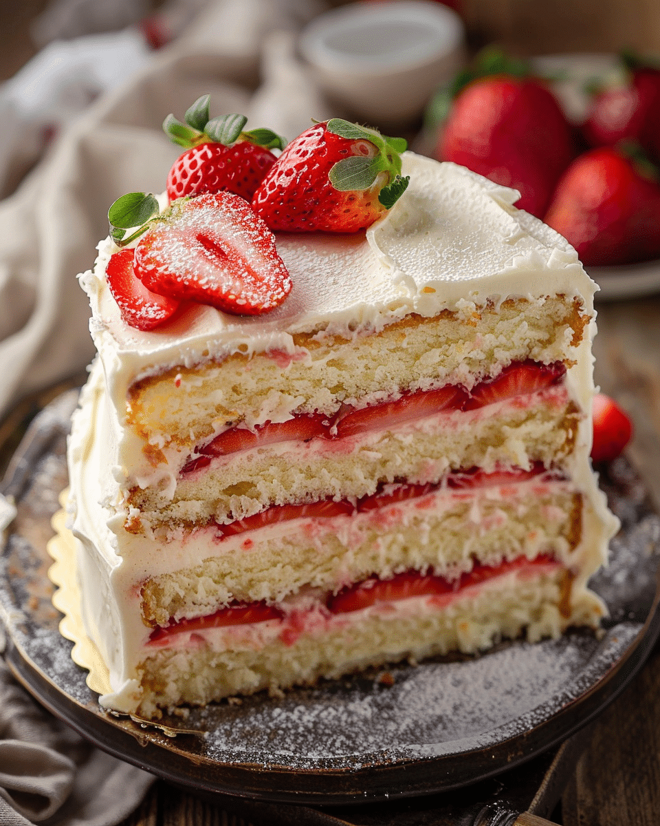 Strawberry Vanilla Butter Cake